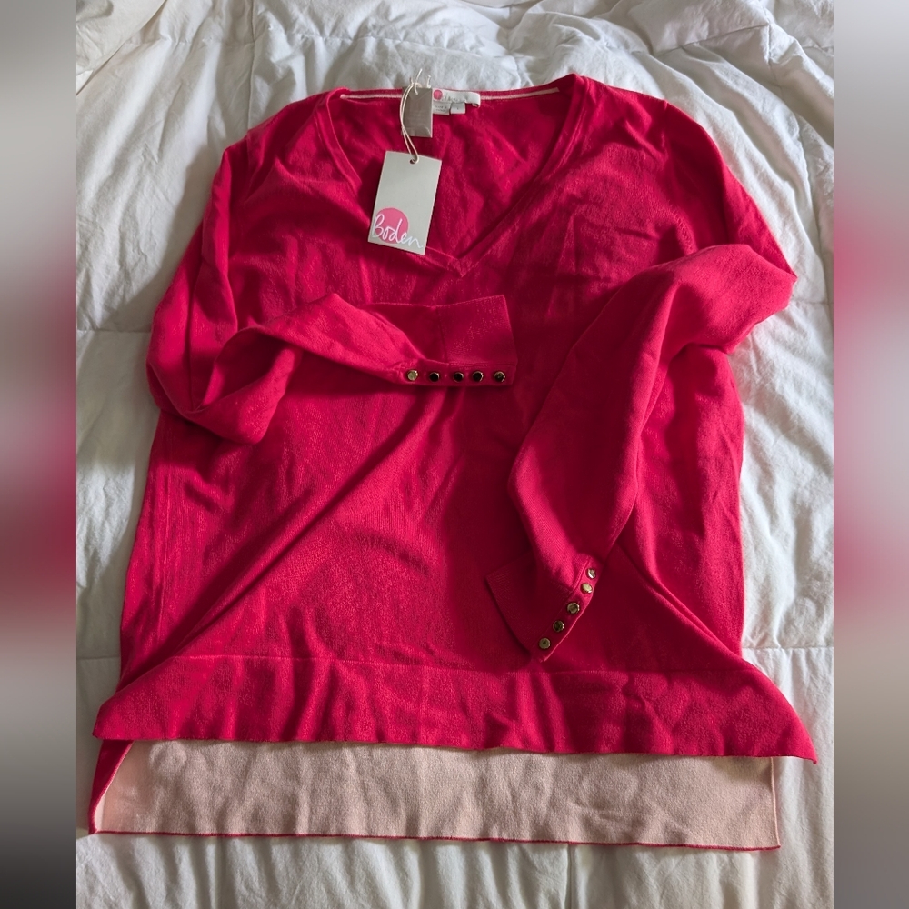 Boden Fuchsia Knit Top